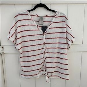 Paper Crane Front Knot Top